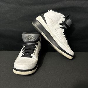 Air Jordan 2 Retro Wing It 834283-103 White & Black Size 5.5Y 2015 Pre-owned